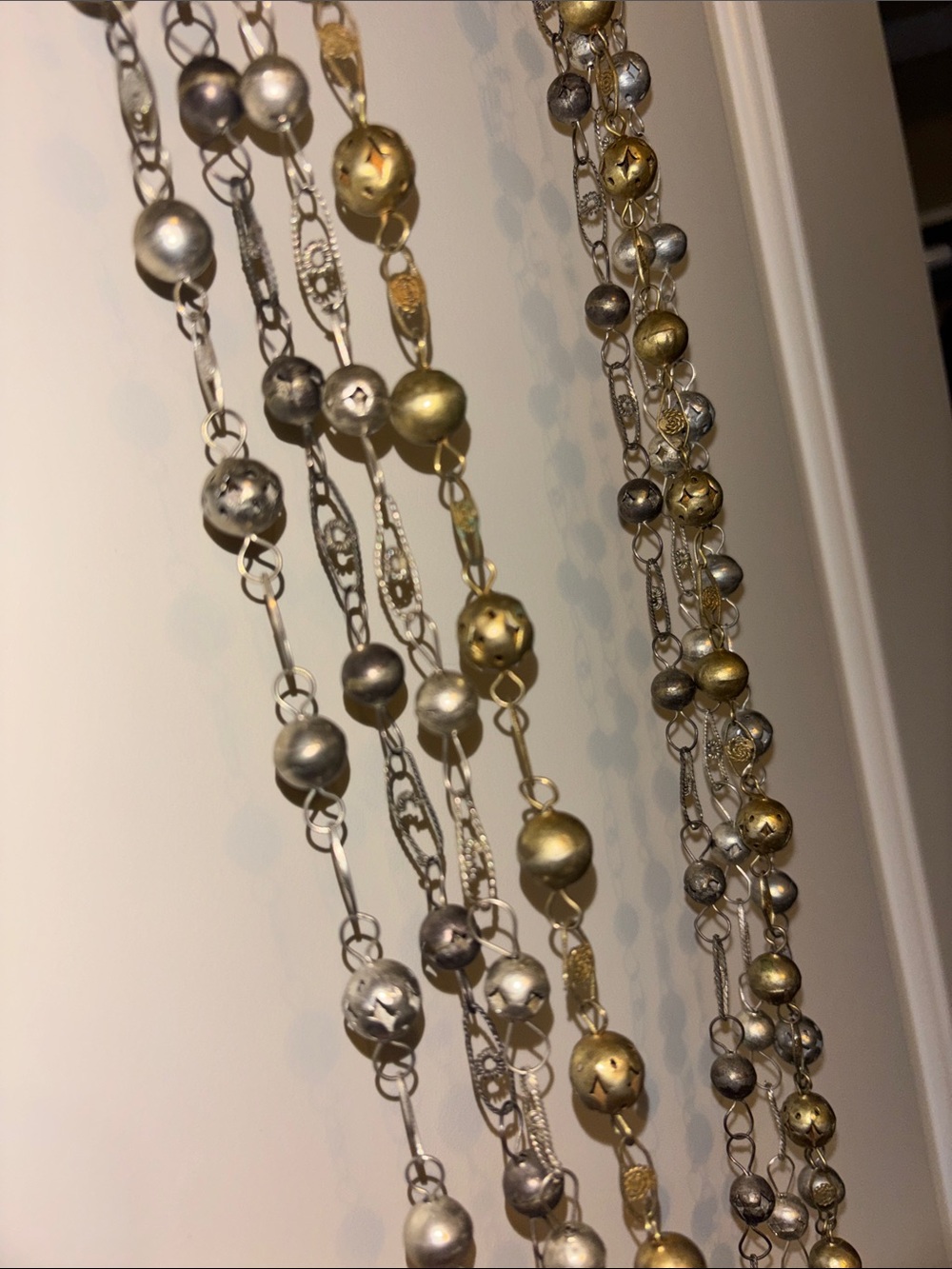 Authentic Mexican Wedding Beads Silver and Gold 4 Pieces